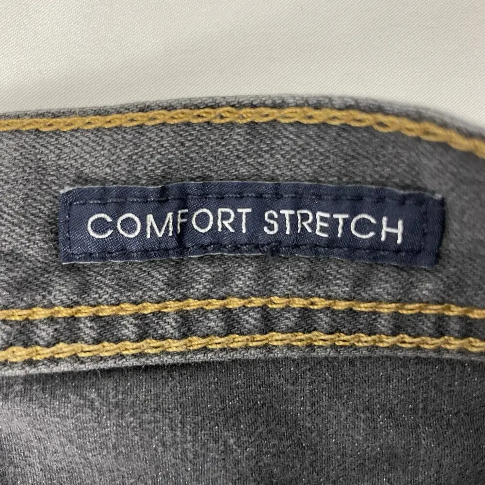 Cremieux Premium Denim Jeans Men's Slim Fit Stretch Gray 38x32